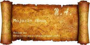Mojszin Absa névjegykártya